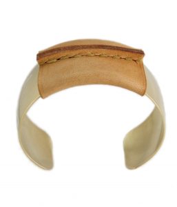 Brass Cuff with Veg Tanned Leather
