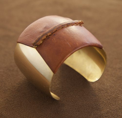 Domed Cuff Brown Leather