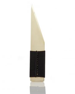 brass and leather letter opener