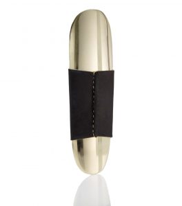 Brass Shoehorn Black Leather