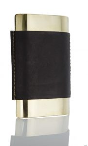 desk tray double seam black leather