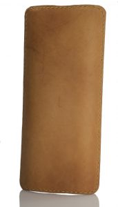 12 in desk tray wrapped brown leather