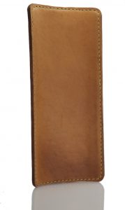 12 in desk tray wrapped brown leather