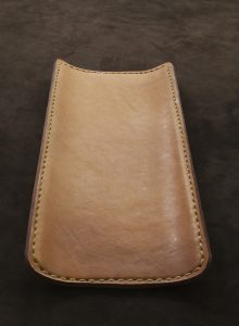 12 in desk tray wrapped brown leather