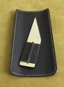 Leather and Brass Desk Tray