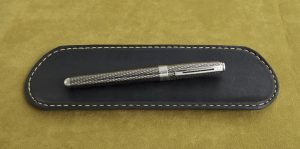 pen tray black leather