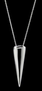 Small Sterling Triangle Pendant with Chain