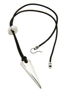 Small Sterling Triangle Pendant with Clasp