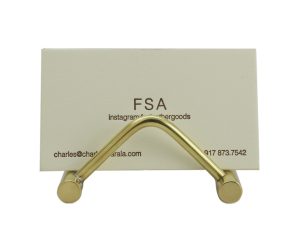 brass card holder