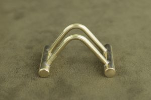 brass business card stand