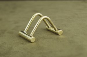 brass business card stand