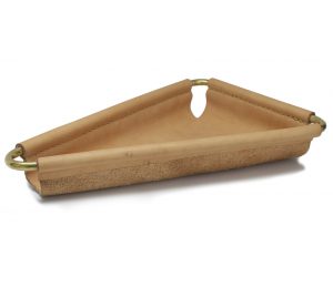 leather and brass valet tray