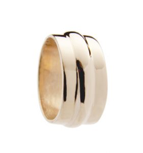 Sterling cast ring with Rose Gold Vermeil