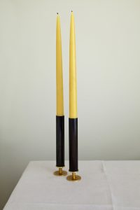 brass dark patina candlesticks