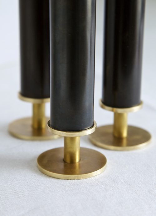 brass dark patina candlesticks