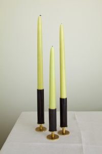 brass dark patina candlesticks