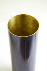 brass dark patina vases